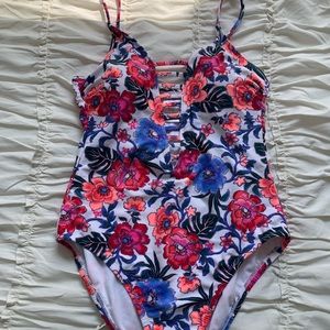 Floral one piece swimsuit